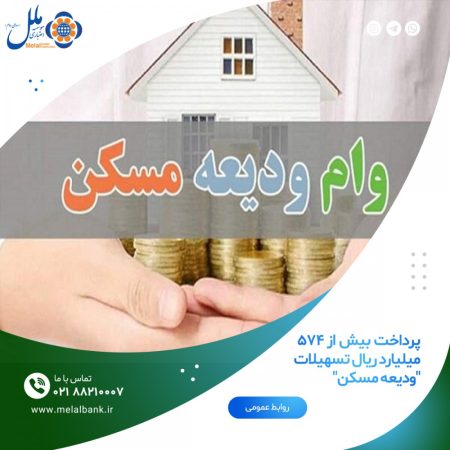 پرداخت بیش از ۵۷۴ میلیارد ریال تسهیلات “ودیعه مسکن”