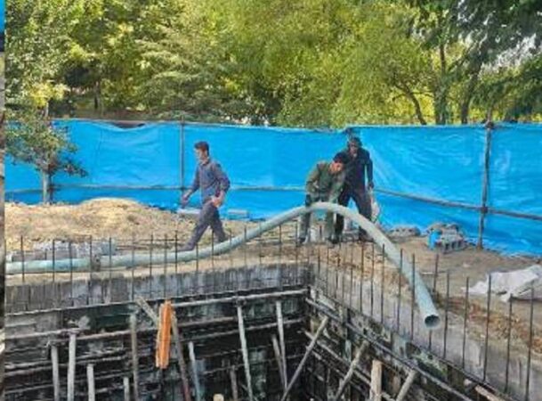 تجهیز بوستانهای منطقه2 به مخزن بتنی ذخیره آب تجهیز بوستانهای منطقه۲ به مخزن بتنی ذخیره آب