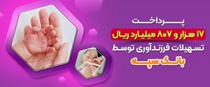 پرداخت 17 هزارو 807 میلیارد ریال تسهیلات فرزندآوری توسط بانک سپه پرداخت ۱۷ هزارو ۸۰۷ میلیارد ریال تسهیلات فرزندآوری توسط بانک سپه