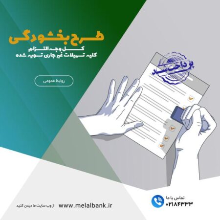 طرح ویژه بخشودگی ماندهی۶ درصدی وجه التزام تسهیلات غیر جاری/ فرصتی ویژه در راستای مشتری مداری طرح ویژه بخشودگی ماندهی۶ درصدی وجه التزام تسهیلات غیر جاری/ فرصتی ویژه در راستای مشتری مداری