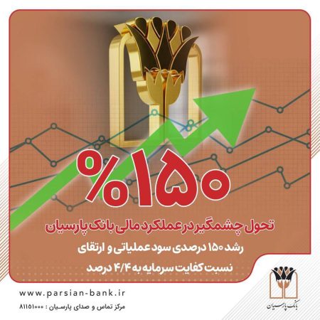 رشد ۱۵۰ درصدی سود عملیاتی و ارتقای نسبت کفایت سرمایه به ۴/۴ درصد