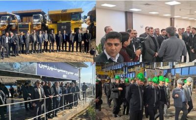 بازدید رییس هیات عامل ایمیدرو و جمعی از مدیران ارشد معدنی از معادن منطقه گل‌گهر