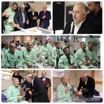 دیدار مدیرعامل بیمه دی با جانبازان بیمارستان صدر همزمان با بزرگداشت روز جانباز