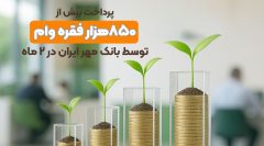 پرداخت بیش از ۸۵۰هزار فقره وام توسط بانک مهر ایران در ۲ ماه