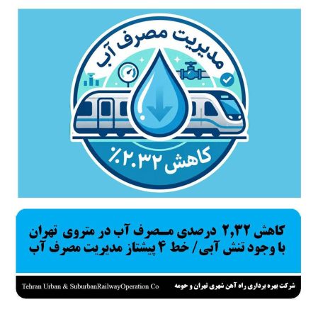 کاهش ۲/۳۲ درصدی آب در متروی تهران با وجود تنش آبی / خط ۴ پیشتاز مدیریت مصرف آب